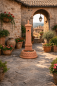 Preview: Impruneta Terracotta Brunnen – Klassischer Gartenbrunnen aus hochwertigem Terrakotta